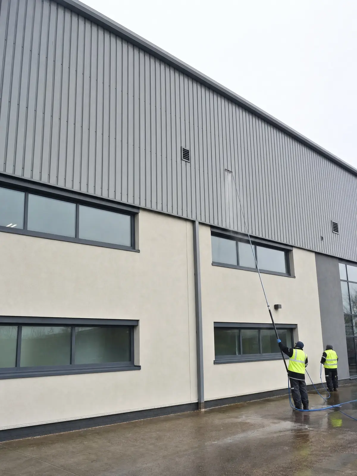 A gently cleaned cladding elevation restored without high pressure