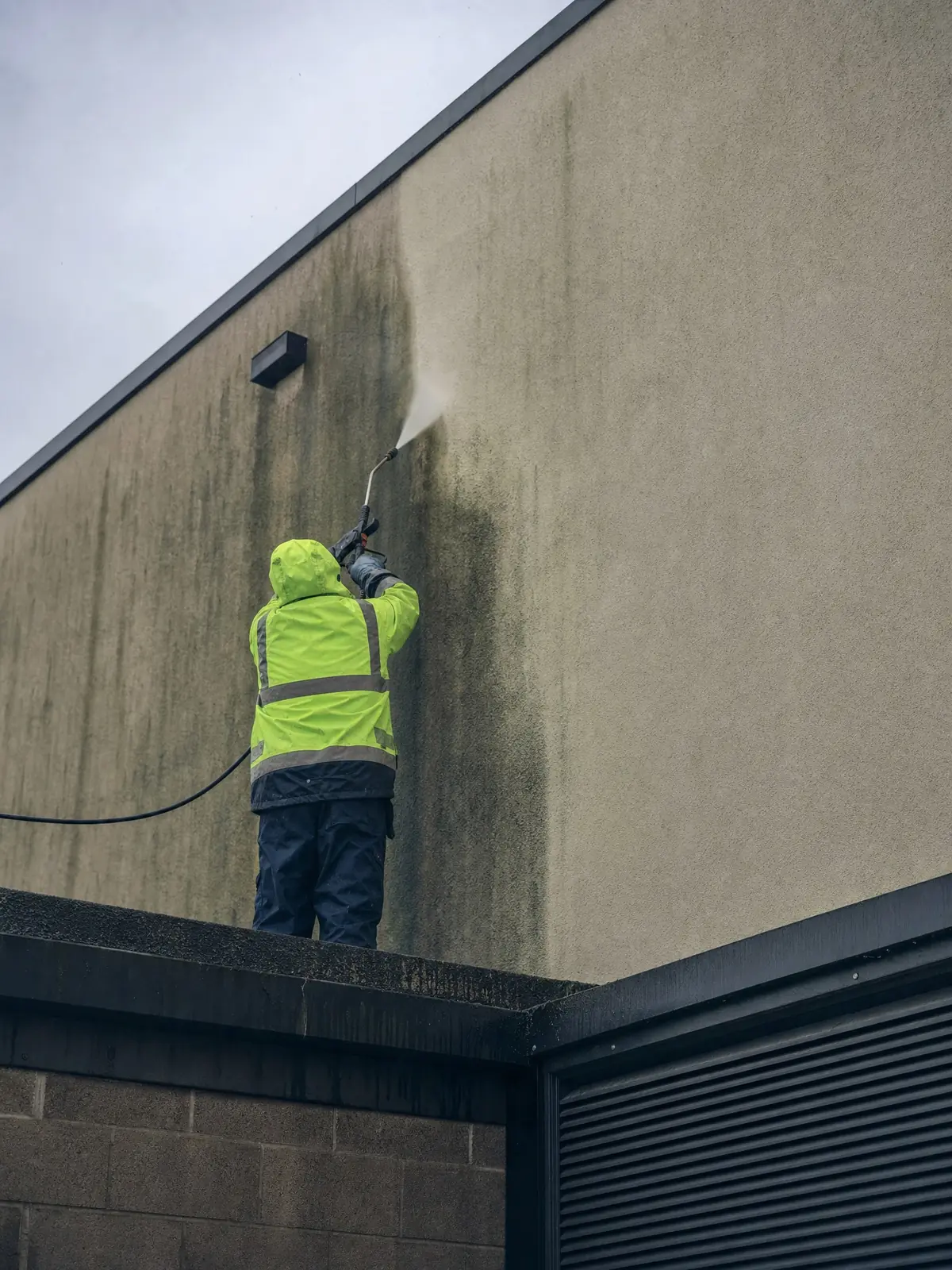 Softwashing render and painted surfaces